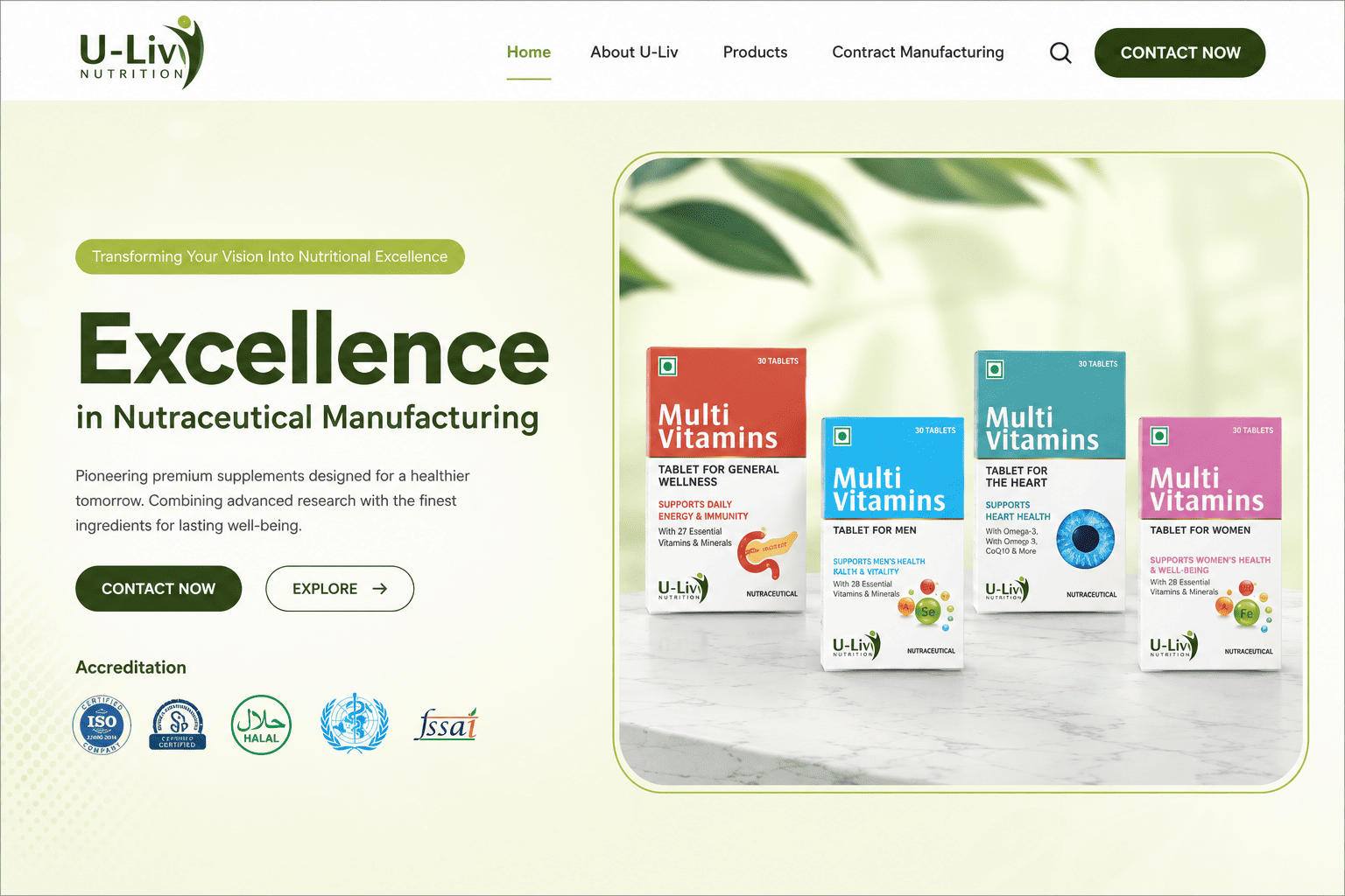 Nutraceutical Manufacturing Website